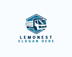 Logistics Truck Construction Logo