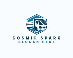 Logistics Truck Construction logo design