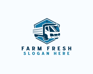 Logistics Truck Construction logo design