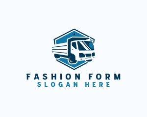 Logistics Truck Construction logo design