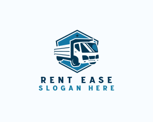 Rental - Logistics Truck Construction logo design