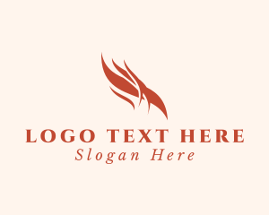 Heat - Fire Wave Heating logo design