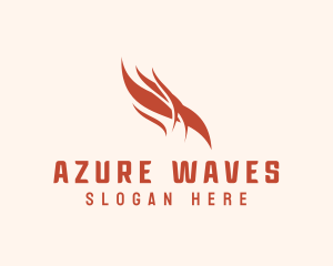 Fire Wave Heating logo design