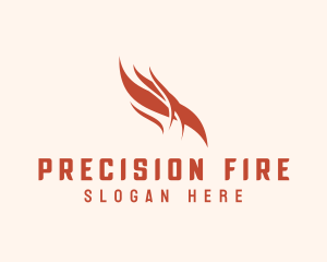 Fire Wave Heating logo design