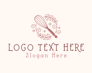 Foodie - Baking Whisk Ornamental logo design