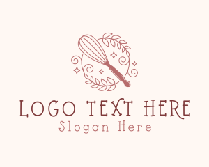 Pastry Shop - Baking Whisk Ornamental logo design