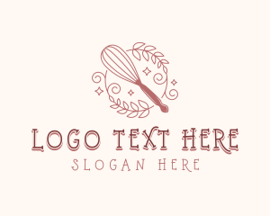 Dessert - Baking Whisk Ornamental logo design