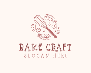 Baking Whisk Ornamental logo design