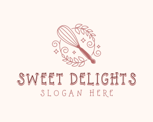 Baking Whisk Ornamental logo design