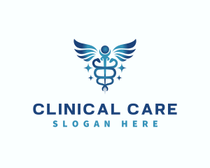 Caduceus Medical Wing logo design