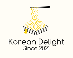 Korean - Asian Noodles Book logo design