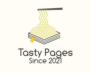 Asian Noodles Book  logo design