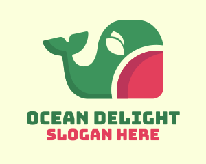 Seafood - Seafood Whale Watermelon logo design
