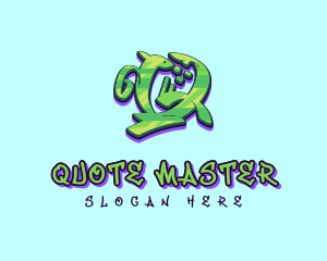 Graffiti Art Letter Q logo design