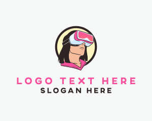 Online - Virtual Gamer Girl logo design
