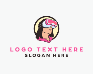 Virtual Gamer Girl logo design