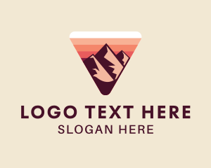 Glamping - Mountain Nature Traveler logo design