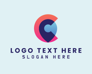 Telecommunications - Location Pin GPS Letter C logo design