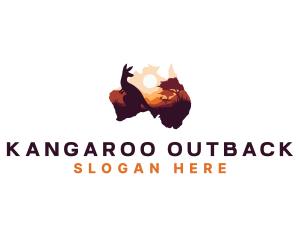 Australia - Australia Kangaroo Savanna logo design