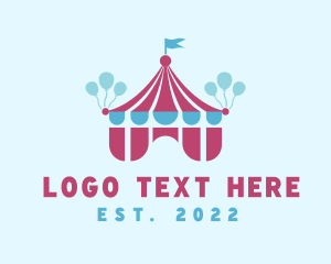 Event Space Rental - Balloons Carnival Tent logo design