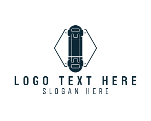 Xgames - Hexagon Street Skateboard logo design
