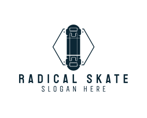 Skateboard - Hexagon Street Skateboard logo design