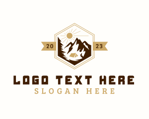 Mountain Tent Camping Logo