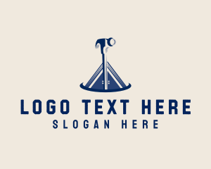 Tool - Hammer Contractor Carpentry logo design