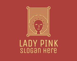 Gold Salon Lady  logo design