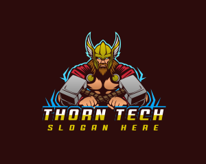 Thor Thunder God logo design