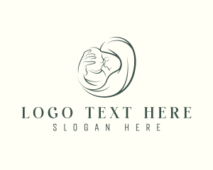 Breastfeeding - Baby Mother Maternity logo design