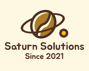 Saturn - Coffee Bean Planet logo design