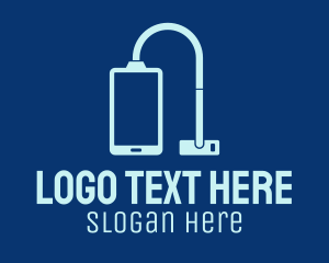Phone - Vacuum Cleaner Phone logo design
