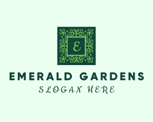 Green Botanical Frame logo design