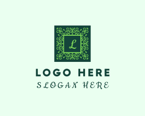Orchard - Green Botanical Frame logo design
