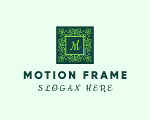 Green Botanical Frame logo design