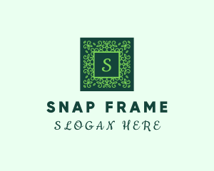 Green Botanical Frame logo design