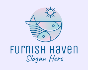 Ocean Fish Seafood logo design