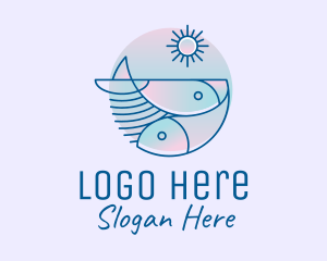 Ocean Fish Seafood logo design