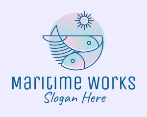 Ocean Fish Seafood logo design