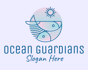 Ocean Fish Seafood logo design