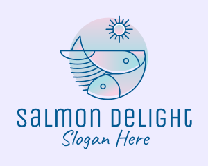 Salmon - Ocean Fish Seafood logo design