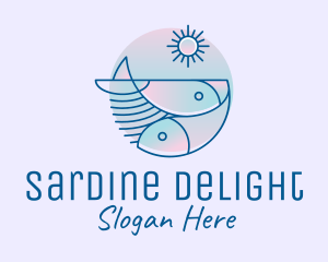 Sardine - Ocean Fish Seafood logo design