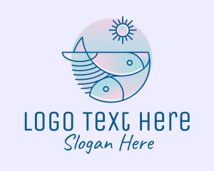 Ocean - Ocean Fish Seafood logo design