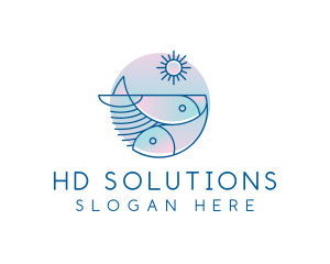 Ocean Fish Seafood logo design