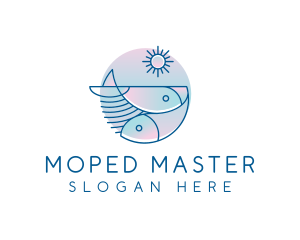 Ocean Fish Seafood logo design