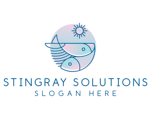 Ocean Fish Seafood logo design