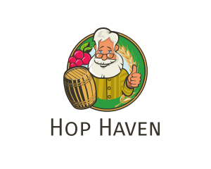 Brewery - Grandpa Brewery Barrel logo design