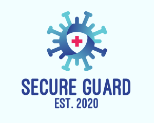 Defense - Virus Protection Shield logo design