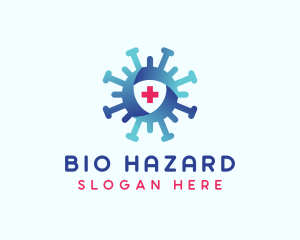 Pathogen - Virus Protection Shield logo design